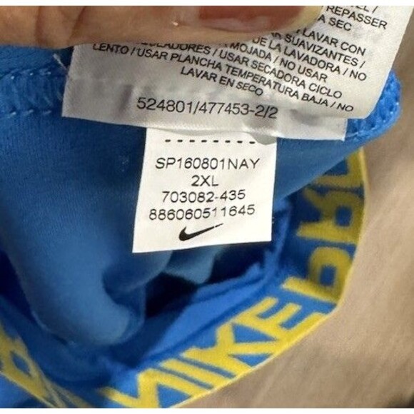 Nike HYPERCOOL PRO 3/4 MESH TIGHTS Men's Size 2XL Blue NWT - Picture 7 of 8